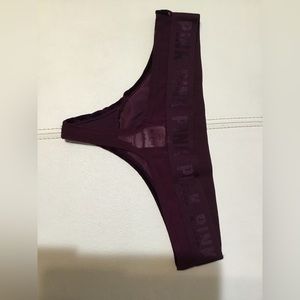 Pink Victoria secret velvet thong size m